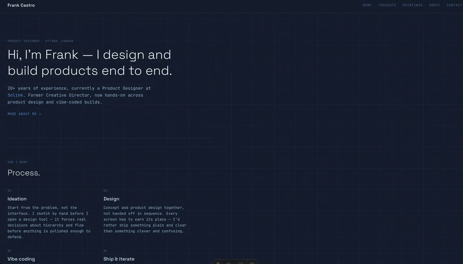 An early rebuild, a conventional top nav and a single scrolling feed